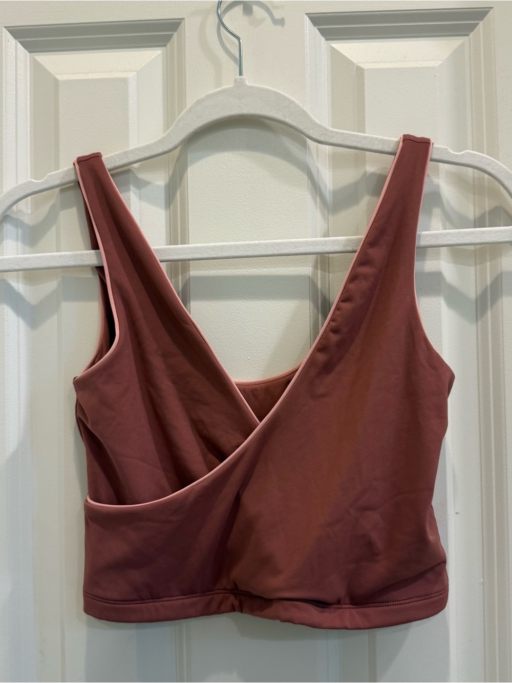 Set Active AIRLUXE BREATHE CONTRAST WRAP TANK - EMBER size S